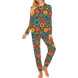 Gear Pattern Print Design 01 Women's All Over Print Pajama Set