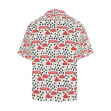 Red mushroom dot pattern Men's All Over Print Hawaiian Shirt