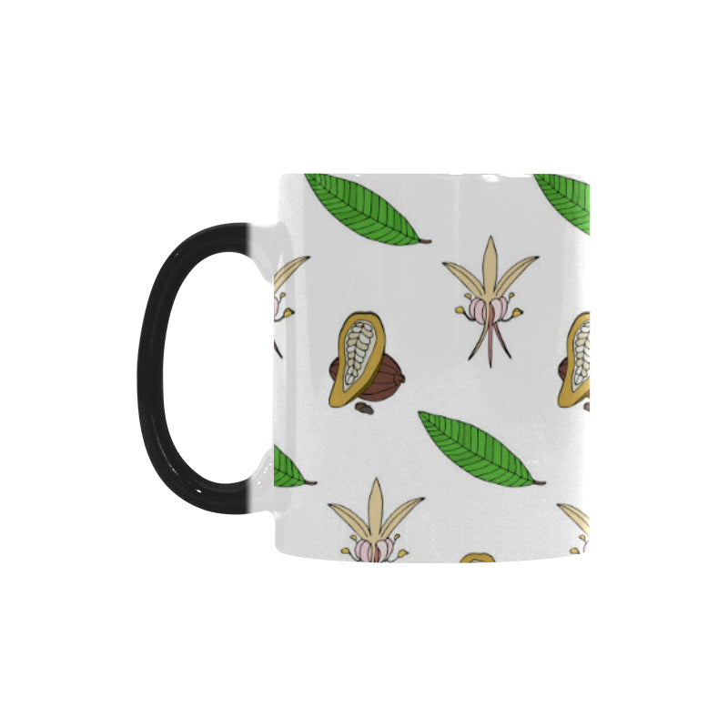 Color hand drawn cacao pattern Morphing Mug Heat Changing Mug