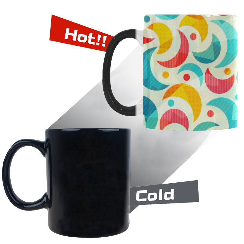 Colorful moon pattern Morphing Mug Heat Changing Mug