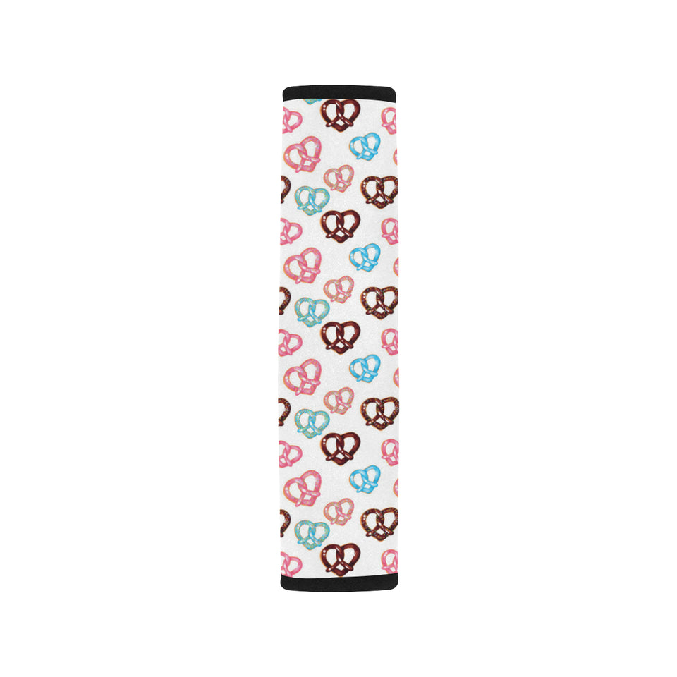 Pretzels Pattern Print Design 04 Car Seat Belt Cover