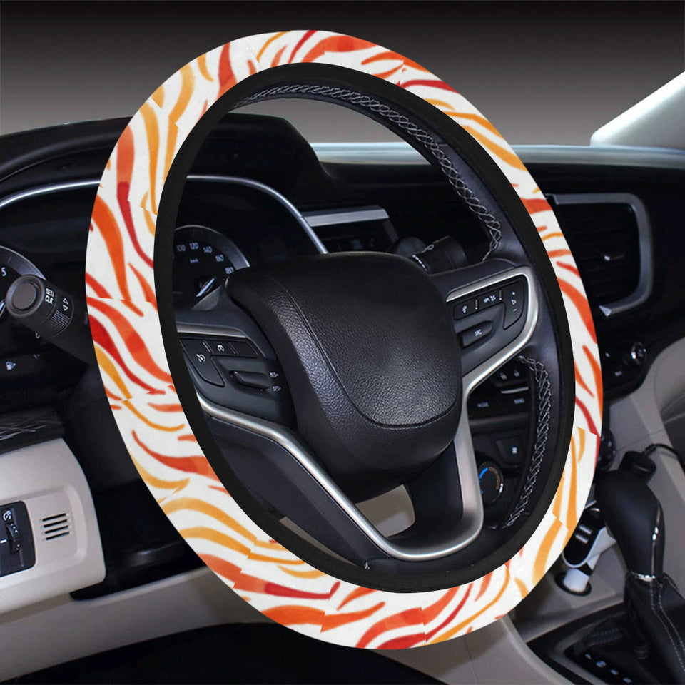 Fire flame watercolor pattern Car Steering Wheel Cover