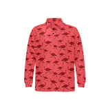 Ostrich Pattern Print Design 03 Men's Long Sleeve Polo Shirt
