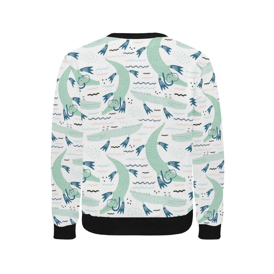 Crocodile diver pattern Men's Crew Neck Sweatshirt