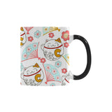 Maneki neko cat fan sakura Morphing Mug Heat Changing Mug