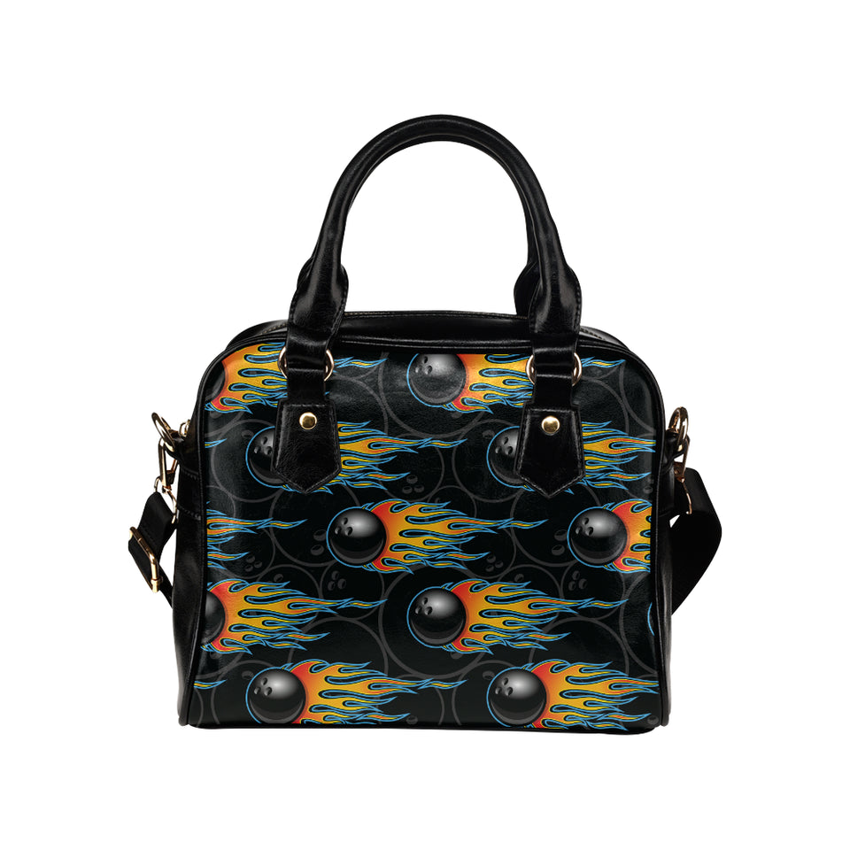 Bowling balls flame pattern Shoulder Handbag