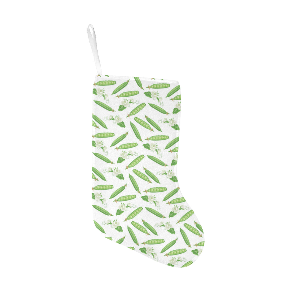 Green Peas Pattern Print Design 04 Christmas Stocking