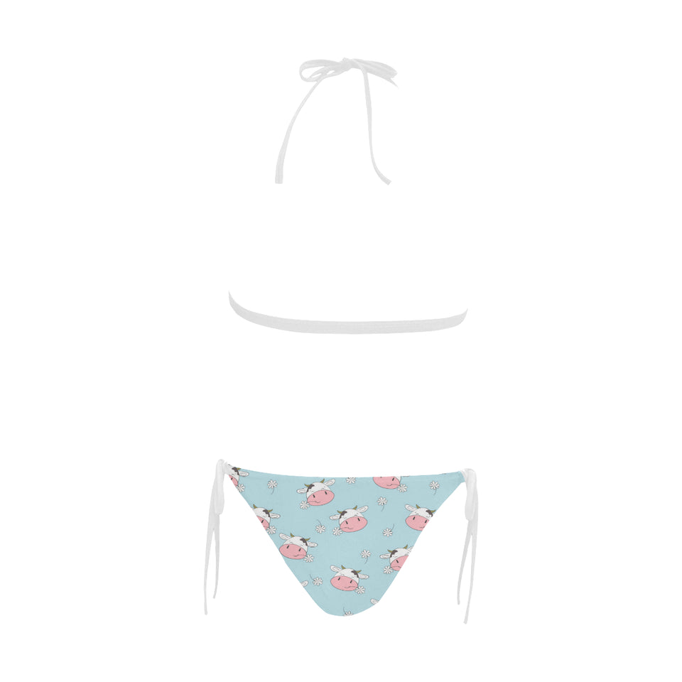 Cute cow flower pattern Sexy Bikinis Two-Piece Swimsuits