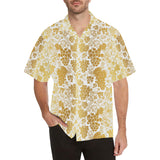 Gold grape pattern Men's All Over Print Hawaiian Shirt