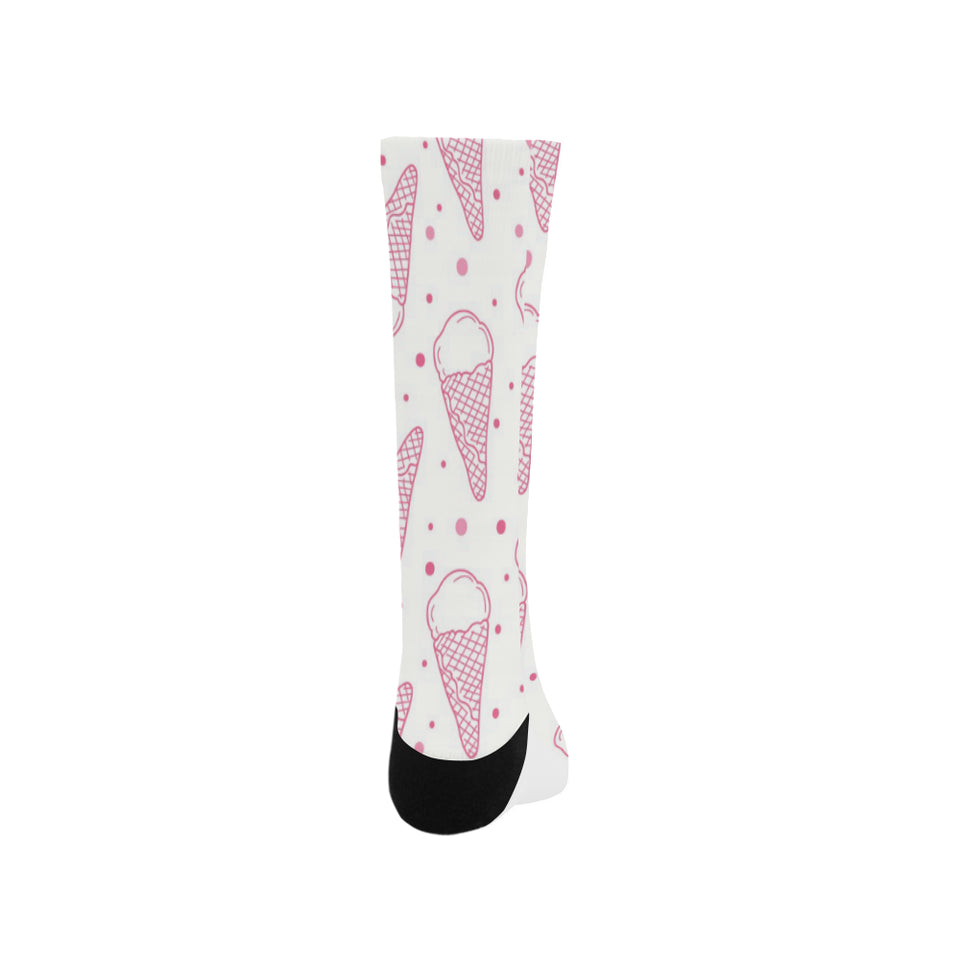 Hand drawn ice cream pattern Crew Socks