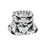 Black whale pattern Unisex Bucket Hat