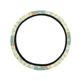 Hippopotamus Pattern Print Design 04 Car Steering Wheel Cover