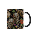 Skull rose humming bird flower pattern Morphing Mug Heat Changing Mug