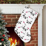 Hand Drawn faces of pandas pattern Christmas Stocking