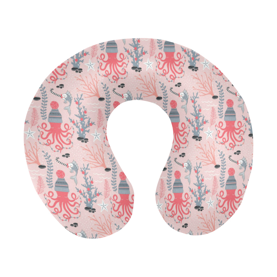 Octopus winter hat garland Fish candy Seaweed Cora U-Shaped Travel Neck Pillow