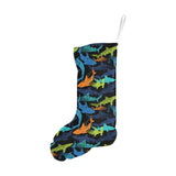 Colorful shark Christmas Stocking