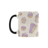 Cakes pies tarts muffins and eclairs purple bluebe Morphing Mug Heat Changing Mug