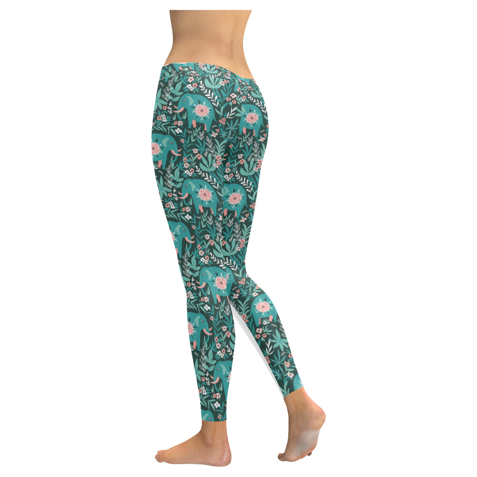 Elephants jungle pattern Women's Legging Fulfilled In US