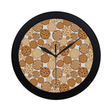 Various cookie pattern Elegant Black Wall Clock