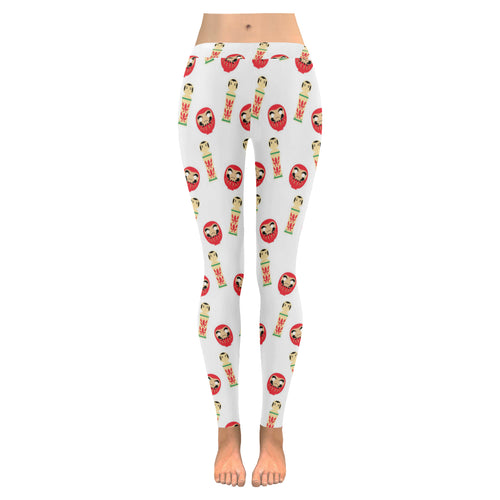 Daruma japanese wooden doll Women's Legging Fulfilled In US