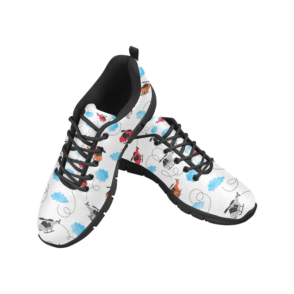 Watercolor helicopter cloud pattern Men's Sneaker Shoes
