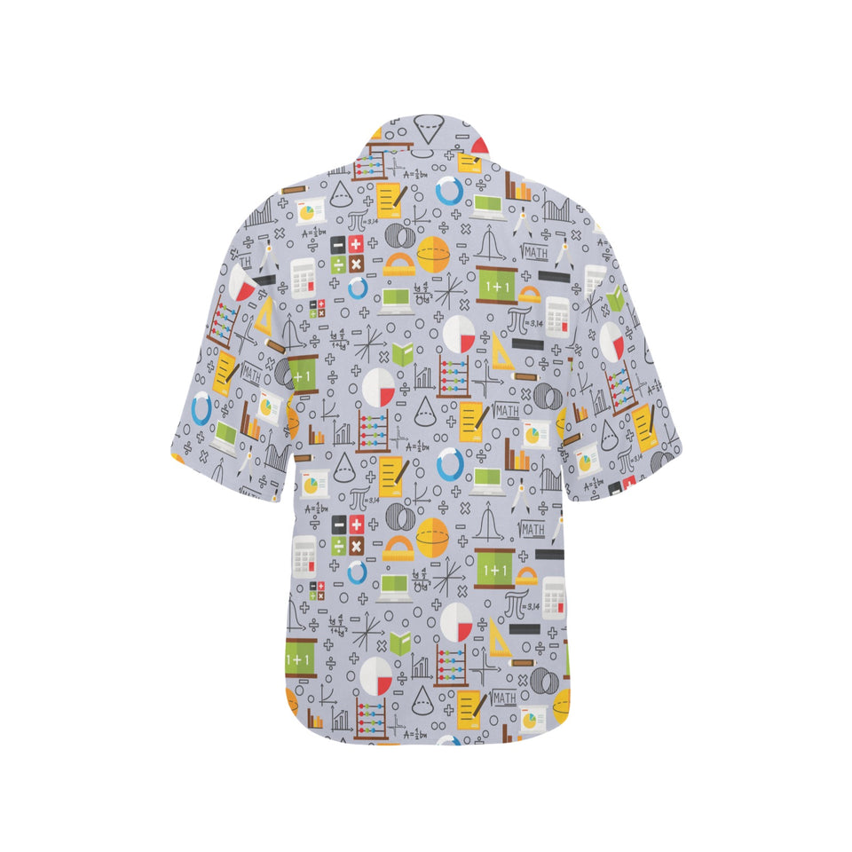 Math Pattern Print Design 04 Women's All Over Print Hawaiian Shirt