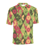 Cool Geometric lime pattern Men's All Over Print Polo Shirt