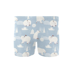 Cute polar bears Christmas decoration pattern Men's Swimming Trunks