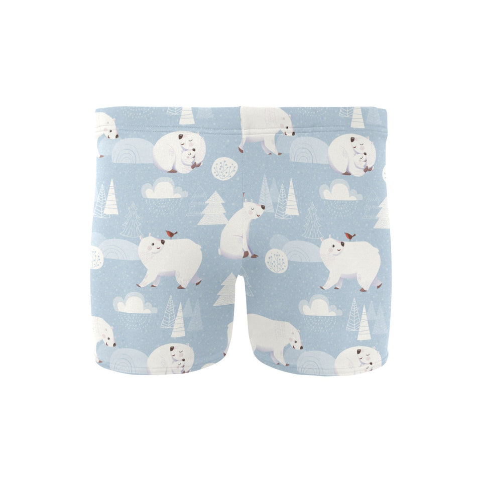 Cute polar bears Christmas decoration pattern Men's Swimming Trunks