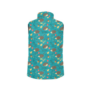 Hedgehog Pattern Print Design 01 Women's Padded Vest