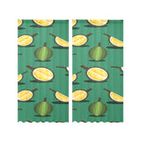 Durian pattern green background Gauze Curtain