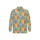 Dice Pattern Print Design 05 Men's Long Sleeve Polo Shirt