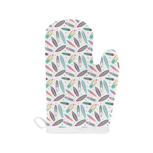 Surfboard Pattern Print Design 04 Heat Resistant Oven Mitts