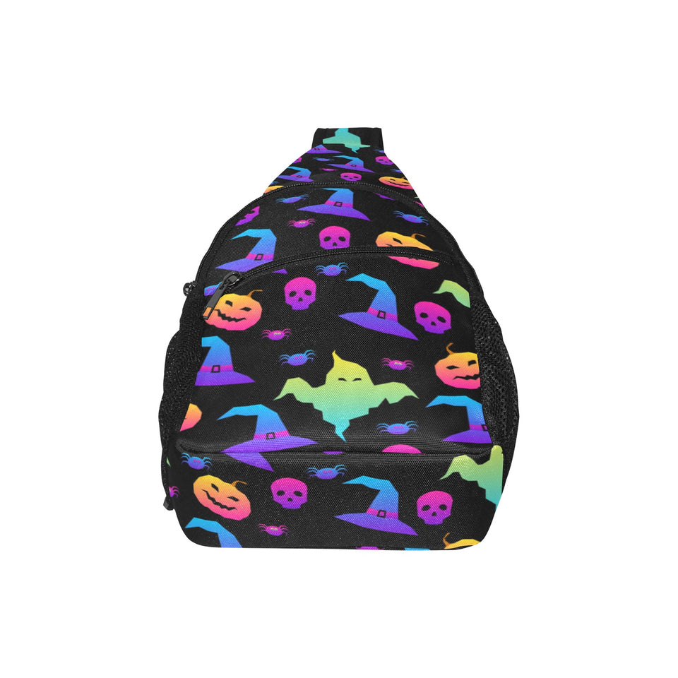 Colorful halloween background All Over Print Chest Bag