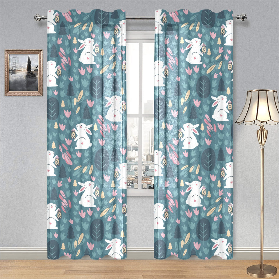 Cute rabbit pattern Gauze Curtain