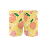 Grapefruit yellow background Men's Swimming Trunks