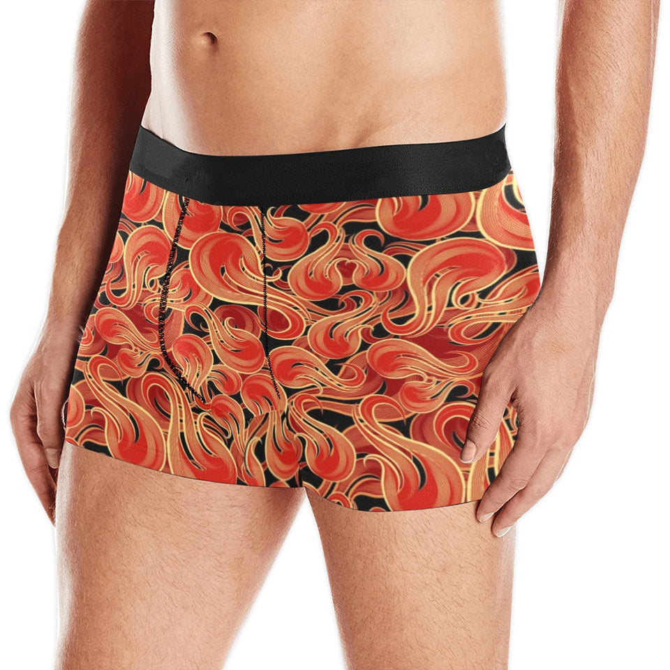 Fire flame pattern Men's All Over Print Boxer Briefs Men's Underwear
