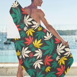 Canabis Marijuana Weed Pattern Print Design 02 Beach Towel