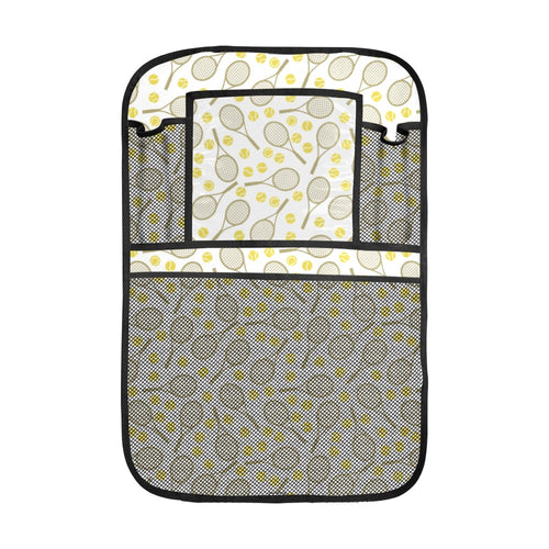 Tennis Pattern Print Design 02 Car Seat Back Organizer