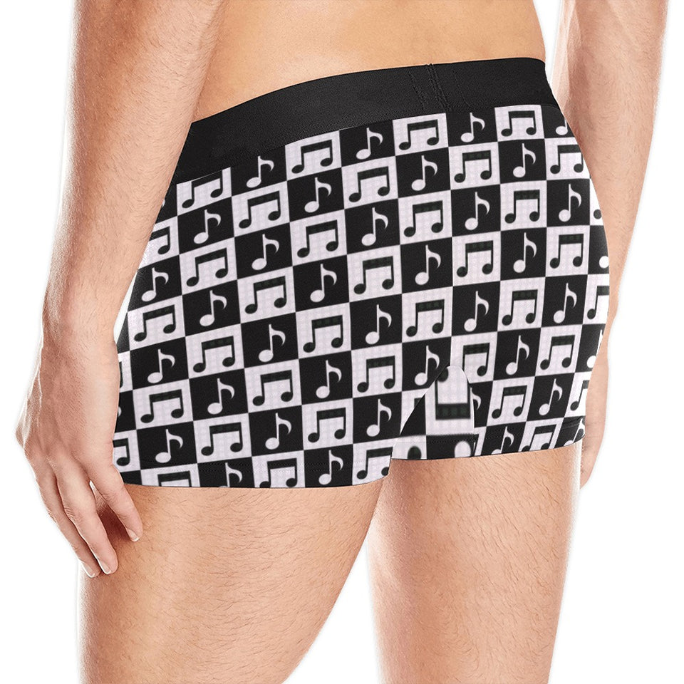 Music Notes Pattern Print Design 01 Men's All Over Print Boxer Briefs Men's Underwear