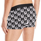 Music Notes Pattern Print Design 01 Men's All Over Print Boxer Briefs Men's Underwear