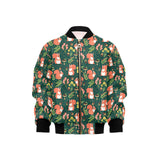 Squirrel Pattern Print Design 03 Kids' Boys' Girls' Bomber Jacket