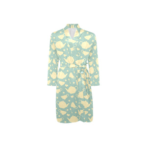 Tea pots Pattern Print Design 02 Men's Long Sleeve Belted Night Robe