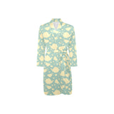 Tea pots Pattern Print Design 02 Men's Long Sleeve Belted Night Robe