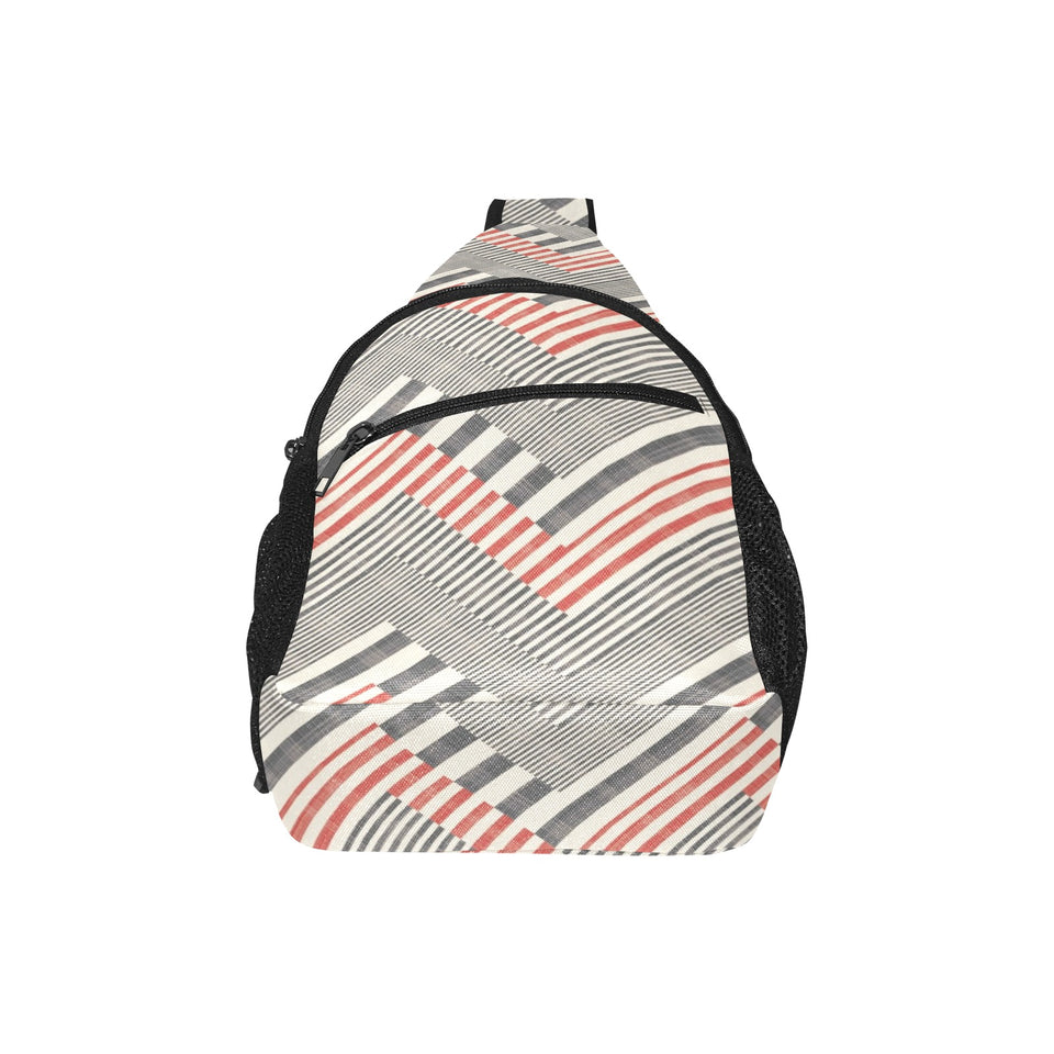 zigzag chevron striped pattern All Over Print Chest Bag