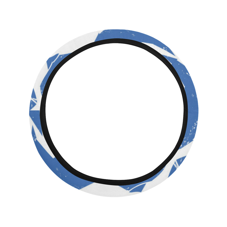 American football ball star stripes pattern Car Steering Wheel Cover