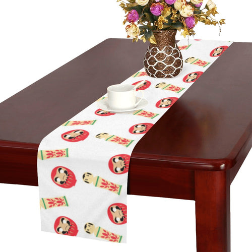 Daruma japanese wooden doll Table Runner