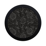 Pizza pattern Elegant Black Wall Clock
