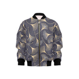 Gold ginkgo leaves Kids' Boys' Girls' Bomber Jacket