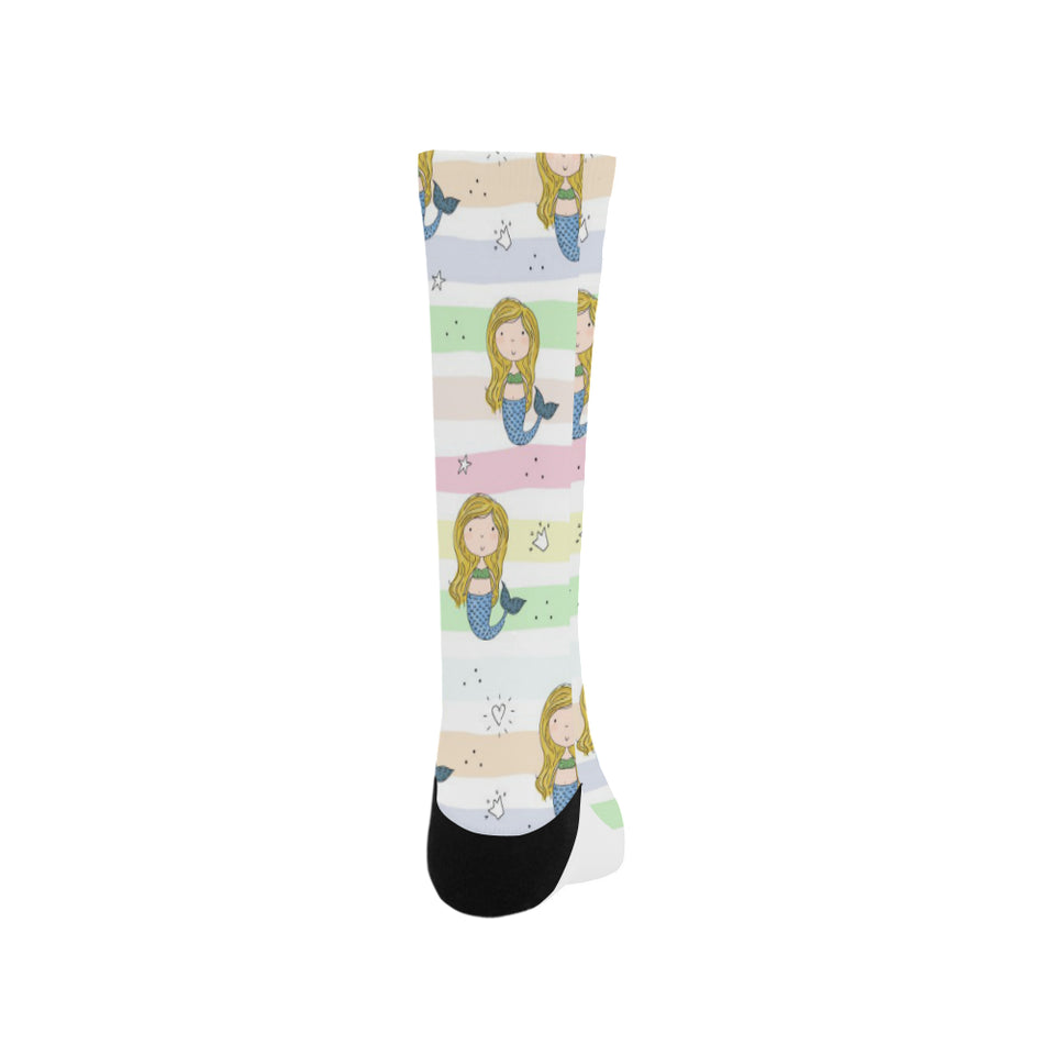 Cute hand drawn mermaid Crew Socks